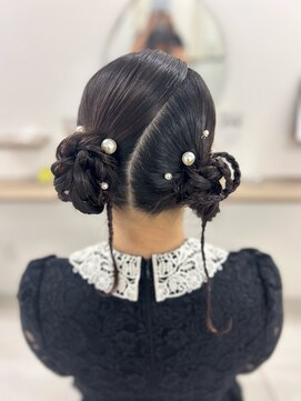 ヘアセットサロン サロンエイミー(salon aemii) 三つ編みツインアレンジ