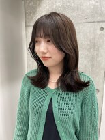 サンク 原宿 表参道(cinq) 原宿ブリーチカラー顔周りレイヤーカットミルクティーベージュ