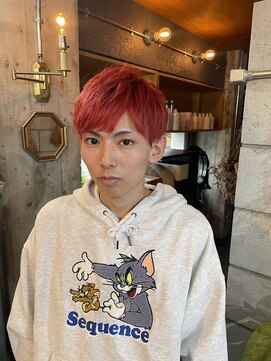 ファスナー(fustener) RED pink