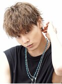 韓国風マッシュ/フリックパーマ/ツーブロックショート