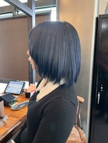 アンドケー 那覇おもろまち店(and K)&nbsp;透明感カラー/クールブラック/ミディアム