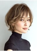 40代50代60代/脱白髪染め白髪ぼかしハイライト/ショートヘア