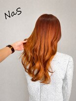 ナズ 渋沢(NaS)&nbsp;顔タイプ診断×似合わせオレンジブラウンロング
