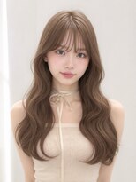 ユーフォリア エヌ 池袋サンシャイン通り店(Euphoria +n)&nbsp;ロングウェーブ巻き髪シースルーバングモカブラウン