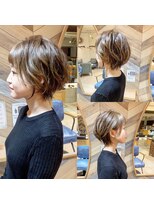 ネオリーブ モカ 川崎チネチッタ店(Neolive mocca)&nbsp;立体感丸みショートボブ×デジタルパーマ 川崎 川崎駅