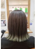 切りっぱなしボブ☆裾カラー