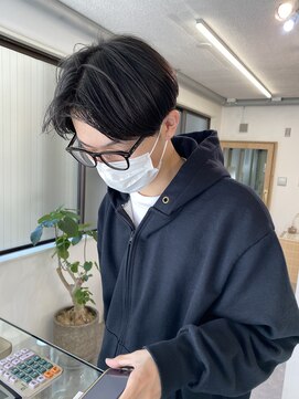 ネルケ 立川(nelke) マッシュセンター分け/韓国風スタイル/ダウンパーマ