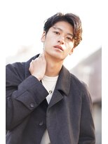 ロミーオム 本厚木(ROMMY. Homme)&nbsp;ナチュラルパーマ×かきあげバング