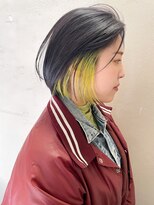 ソイ 下北沢(soi)&nbsp;【2colors】ミニボブ_インナーカラー_ライムイエロー_シルバー