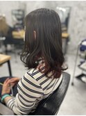 暗髪×インナーカラー