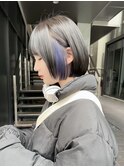 天神大名インナーカラーブルーラベンダー