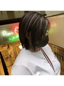 ラフ 難波店(LAFF) #黒髪#ボブルフ#ネビージュ#小顔#ワンレン