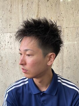 理容 鮎川 ハーフアップバングで清涼感溢れるモテ髪へ！