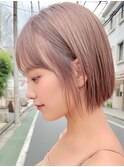 ボブ/前髪/こなれミディ/ネビージュ/小顔/黒髪/ボブルフワンレン