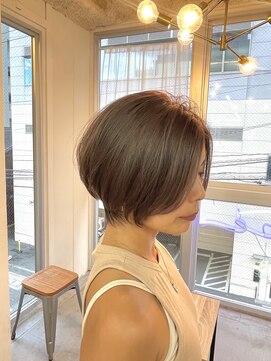 フラッグヘア 新宮店(Flag HAIR) ダブルカラーグレージュショートヘア