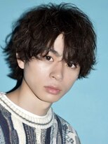 オーシャントーキョー(OCEAN TOKYO)&nbsp;スパイラルパーマアップバング束感ツーブロック刈り上げ韓国黒髪