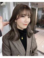 サイン 渋谷(SIGN) ザクザクレイヤーカット巻き方簡単ミディアムロング韓国表参道