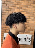メンズカット、メンズパーマ、波巻きパーマ