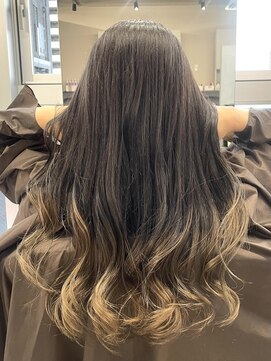 ジエクト カナウ(The Ect canow) エンドカラー/裾カラー/韓国風巻き/くすみベージュ/グラデ