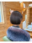 手ぐしでまとまる丸みボブ☆
