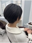 ハンサムショート×ダークブラウン