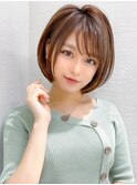 2wayバング シャギーレイヤー　シースルー  くびれヘア