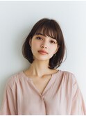 ボブ/イメチェン/外ハネボブ/美髪/ワイドバング/髪型