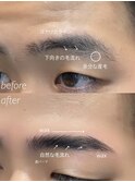 【アイブロウ】眉毛wax脱毛+眉毛パーマイケメン眉スタイリング！