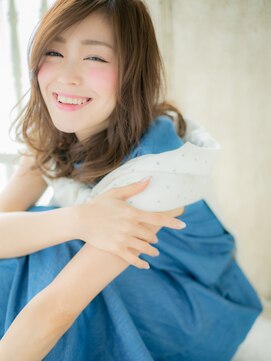 モッズ ヘア 福岡姪浜店(mod's hair) mod's姪浜/ヘーゼルブラウンアシンメトリーゆるふわミディアムj