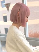 ジゼル 梅田(GiseL)&nbsp;ブリーチ ダブルカラー ハイトーン ボブ 髪質改善 ピンク 10代