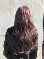 アース 恵比寿店(HAIR&MAKE EARTH)&nbsp;ボルドーヘア/髪質改善/デザインカラー/ロング/髪質改善カラー