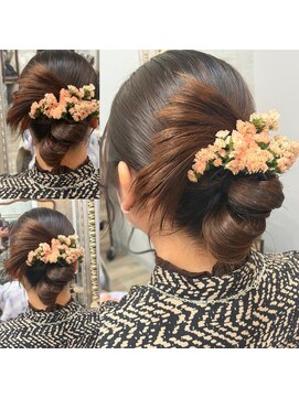 くらげ美容院 武蔵小杉 ナチュラル派さんにおすすめの生花ヘア