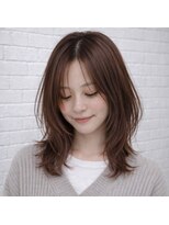 アンディー(&dy) 外ハネくびれミディ×ショコラブラウン 髪質改善トリートメント