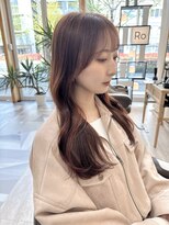 ブラン バイ アールオー(Blan by Ro) くびれ巻きロング×オレンジベージュ