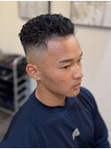 極道パーマ◇フェードカット