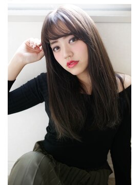 ロロネー 梅田(Lolonois) 【Lolonois梅田】艶ブラック♪なちゅセミロング（藤岡なおき）