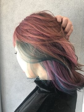 ヘアサロンエム 川越(HAIR SALON M) デザインカラー/厚めバング/ローライト/スリークボブ