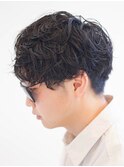 似合わせカットイメチェン/マッシュパーマ/アッシュブラック
