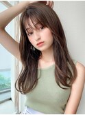 アフロート矢田菜津紀　20代30代小顔セミロングことりベージュ