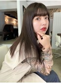 黒じゃない!透明感暗髪カラー◎