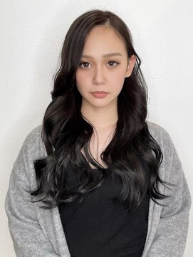 ヘアメイク ミチ 富田店(HAIRMAKE MICHI) 【MICHI 富田店　古作蓮】暗髪ロング　かきあげ