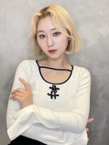 トルネード(TORNADO) 似合わせカット 切りっぱなしボブ ブロンド タンバルモリM44