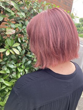 ネオヘアー 曳舟店(NEO Hair) ボブ×ピンクベージュ【クゴウ】デザインカラー/似合わせカット