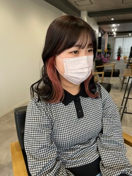 ツキ 横浜店(tuki) インナーカラーダブルカラーミルクティーベージュケアブリーチ