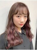 ミルクティーカラー×ピンクベージュ