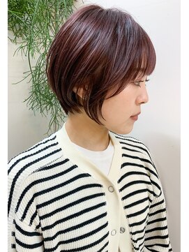 ミィ 表参道(mee.) 【mee.】ハセガワヒトシ ベリーピンク大人ショート