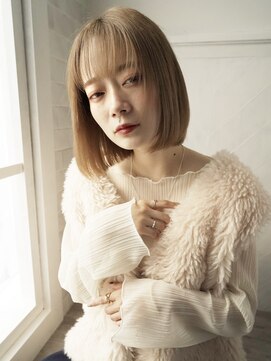 デューヘアー(due hair) ミニボブ　ハイトーン