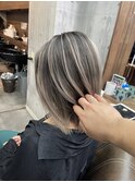 #バレイヤージュ#グレージュカラー#ボブウルフ#ココアベージュ