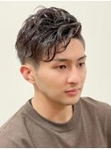束感ツイストスパイラルツーブロック刈り上げメンズショート
