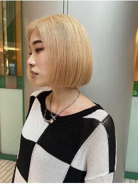 ブランコ 名古屋栄(BLANCO) 【nao. style】ブロンド ボブ ぱっつんボブ